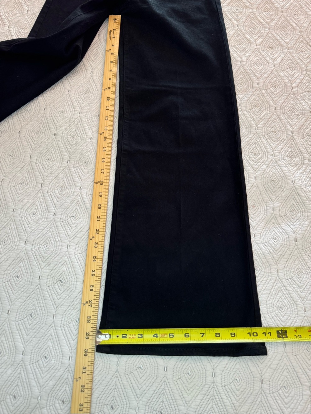 Paige Anessa 31" Wide Leg Jean High Rise Black Shadow, Size 27 - Picture 13 of 16